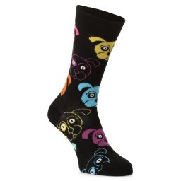 Happy Socks skarpety z drobnej dzianiny Kobiety,Mężczyźni Bawełna czarny|wielokolorowy, 41-46