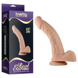 Lovetoy Real Extreme - Dildo do punktu G - 21 cm (naturalny)