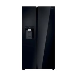 Haier SBS HSW79F18DIGB No Frost 177,5cm Dystrybutor wody i lodu Czarne szkło