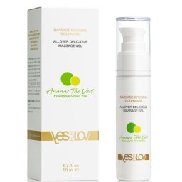 Yes For Lov Allover Delicious Massage Gel Ĺťel i olejek do masaĹźu 2w1 Ananas&Zielona Herbata 50ml
