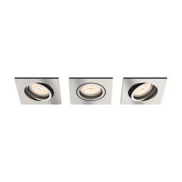 Philips myLiving - Oprawa wpuszczana LED 9x9 cm, GU10, 3 szt., chrom mat 915005424731