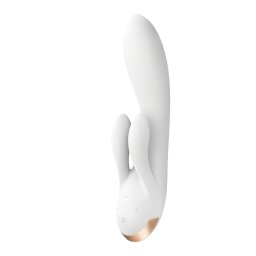 Satisfyer Double Flex - wibrator z ramieniem do łechtaczki - biały