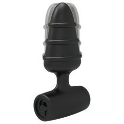 Love Plug - mini czarny wibrator analny