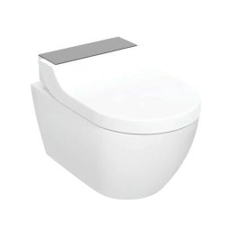 Geberit AquaClean - Bidet elektroniczny Tuma Comfort z ceramiką, wiszący, TurboFlush, SoftClosing, KeraTect, szkło/czarny 146.290.SJ.1