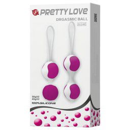 Pretty Love Orgasmic - zmienny zestaw kuleczek gejszy (biało-fioletowy)
