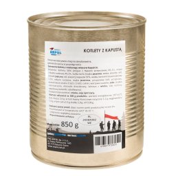 Obiad wojskowy dla 2 osób - Kotlety z kapustą 850 g Arpol