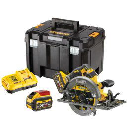 DeWALT Narzędzia - Pilarka tarczowa akumulatorowa 54 V 190 mm, 2x akumulator 9,0 Ah FLEXVOLT, ładowarka DCS579X2