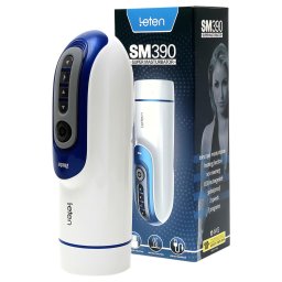 Leten SM390 - masturbator z funkcją jęków i podgrzewania - biały