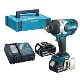 Makita Narzędzia - Akumulatorowy klucz udarowy 18 V, 2x akumulator 5,0 Ah LXT, ładowarka DTW1002RTJ