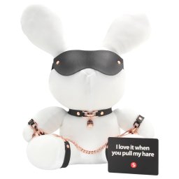 Bondage Rabbit - opaska na oczy i uszy króliczka - biały - akcesoria BDSM