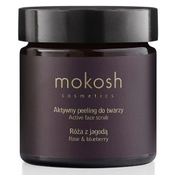 Mokosh Active Face Scrub aktywny peeling do twarzy rĂłĹźa z jagodÄ 60ml