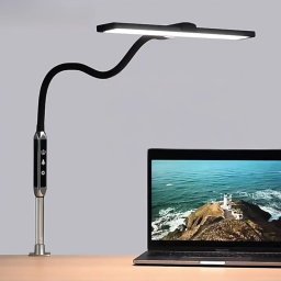 B2B Partner Lampa LED na biurko LUCIO, zacisk, pilot zdalnego sterowania
