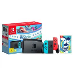 Nintendo Switch Joy-Con v2 Czerwono-niebieski Sports Set + Nintendo Online 365dni + Fitness Boxing 3 Your Personal Train