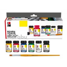 Zestaw farb do tkanin 6x15ml MARABU TEXTIL