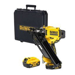 DeWALT Narzędzia - Gwoździarka akumulatorowa 18 V 50-90 mm, 2x akumulator 5,0 Ah XR, ładowarka DCN930P2