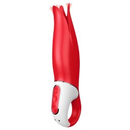 Satisfyer Power Flower - wibrujący wodoodporny wibrator akumulatorowy (czerwony)