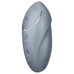 Satisfyer Tap & Climax 1 - wibrator do łechtaczki 2w1 - szary