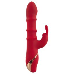 You2Toys Rabbit - ruchomy wibrator z pierścieniem (czerwony)