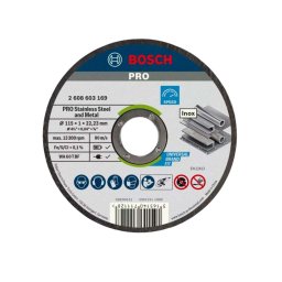 Bosch Akcesoria - Zestaw tarcz tnących do stali nierdzewnej 115x22,23 mm, 10 szt. 2608603254