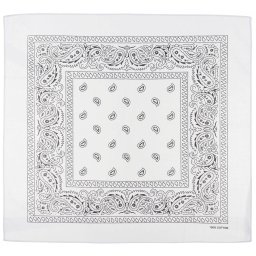 Bandana biała, bawełniana 55x55cm, biała