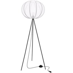 Candellux Mellow Lampa Podłogowa Czarny 1x40w E27 Abażur 52 Biały Kula 51-40879