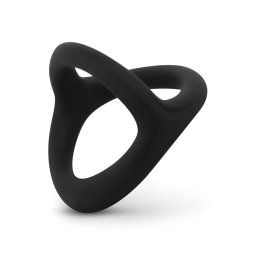 Easytoys Desire Ring - pierścień na penisa i jądra - elastyczny - czarny