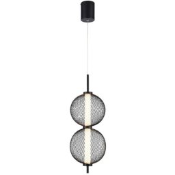 Candellux Lampa Wisząca Druciana Puma Z Kloszami Kulami 14 X 38 Cm – Designerskie Oświetlenie Salonu Led 3000k