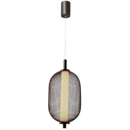 Candellux Lampa Wisząca Druciana Puma Z Podłużnym Kloszem 15 X 30 Cm – Designerska Lampa Nad Stół Led 3000k