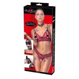Bad Kitty - zestaw do bondage - 6 części (czarny)