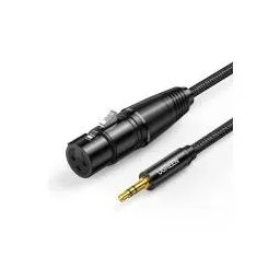 UGREEN AV130 Kabel XLR żeński do jack 3.5 męski - 2m Czarny