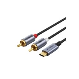 UGREEN CM451 USB-C do 2x RCA (Cinch) 1.5m Czarny