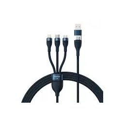 Baseus Flash Series 2 3w1 USB-C + micro USB + Lightning 100W 1,2m Niebieski