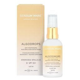 Sensum Mare Algodrops innowacyjna emulsja przeciw fotostarzeniu - satynowe wykoĹczenie SPF50+ 50ml