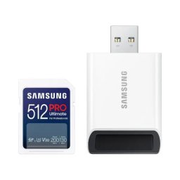 Samsung PRO Ultimate 2023 SD 512GB 200/130MB/s U3 V30 + czytnik