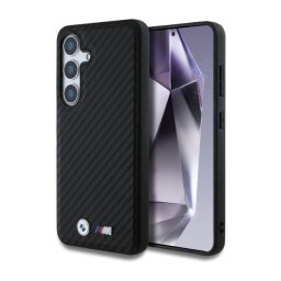 BMW Leather Carbon MagSafe do Galaxy S25 Czarny