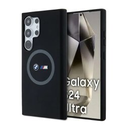 BMW Silicone Pattern MagSafe do Samsung Galaxy S24 Ultra Czarny