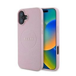 Guess hardcase Grained Ring MagSafe iPhone 16 Plus Różowy