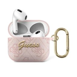 Guess 4G Script Metal Collection GUA34GSMP do AirPods 3 Różowy