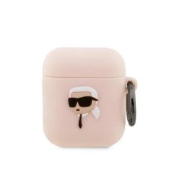 Karl Lagerfeld Silicone Karl Head 3D KLA2RUNIKP do AirPods 1/2 Różowy