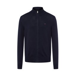 Tommy Hilfiger Męski kardigan z zawartością kaszmiru Mężczyźni Bawełna niebieski, L