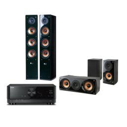 Yamaha MusicCast RX-V4A Czarny, Pure Acoustics NOVA 8, NOVA 6 Czarny