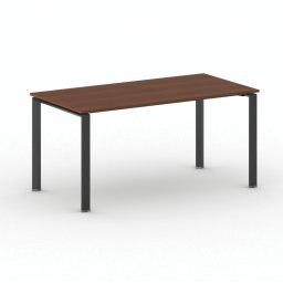 B2B Partner Stół konferencyjny do biura PRIMO INFINITY, 160x80 cm, czarna podstawa, czereśnia