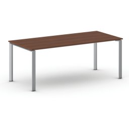B2B Partner Stół konferencyjny do biura PRIMO INFINITY, 200x90 cm, szaro-srebrna podstawa, czereśnia