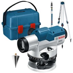 Bosch Akcesoria - Niwelator optyczny, zasięg 100 m, ze statywem i akcesoriami 0601068002