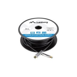 Lanberg Kabel HDMI M/M v2. 10M czarny optyczny AOC
