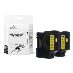 TB Print Taśma TBTD-45018 do DYMO Czarny na Żółtym 12x7mm 2 szt.