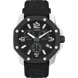 Timex UFC Icon Chronograph TW2V58600 Zegarek męski sportowy na czarnym pasku ★ AUTORYZOWANY SKLEP | Raty 0% | PayPo | ZWROT DO 365 DNI • POLECANA OFERTA ✓