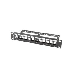Lanberg PPKS-9112-B PUSTY 12 PORT 1U 10" Czarny