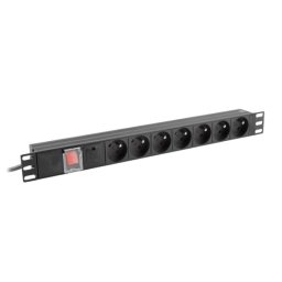Lanberg RACK PDU 1U 10A 7x230V 2m Czarny