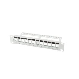 Lanberg PPKS-9112-S PUSTY 12 PORT 1U 10" Szary